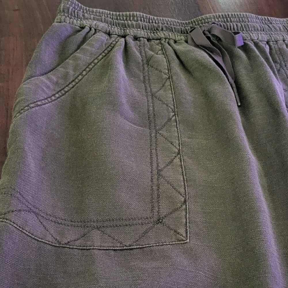 Anthropologie Pilcro Drawstring/Utility Mini Skirt - Olive Green - S - Picture 3 of 9